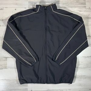 Straight Down Men’s Full Zip Black Windbreaker Jacket Golf Size Large